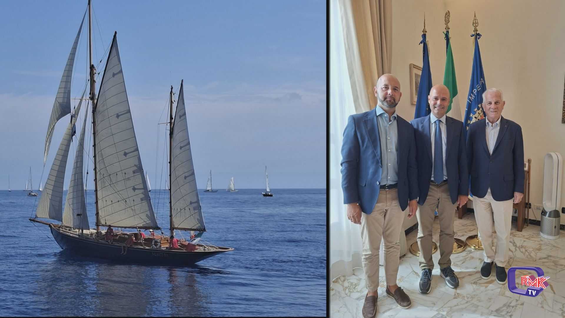 Gemellaggio Menfi-Imperia, Ezio Ferraro all'inaugurazione delle Vele d'Epoca